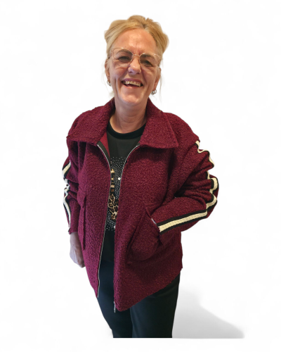 jasje met band op de arm bordeaux jasje met band op de arm bordeaux