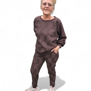 Huispak kantmotief bruin