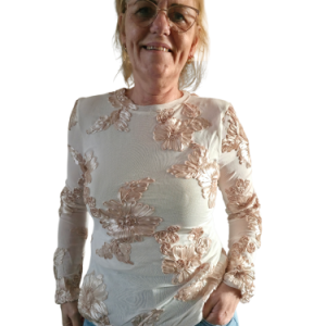 Top met gouden bloem Top met gouden bloem