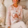 Top Met Gouden bloem Top Met Gouden bloem