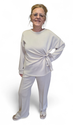 huispak met strik Beige huispak met strik Beige