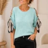 Mintgroene Damestrui met Strikdetails Mintgroene Damestrui met Strikdetails