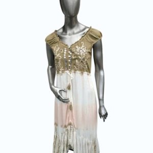 ibiza jurk olijfgroen/wit ibiza jurk olijfgroen/wit