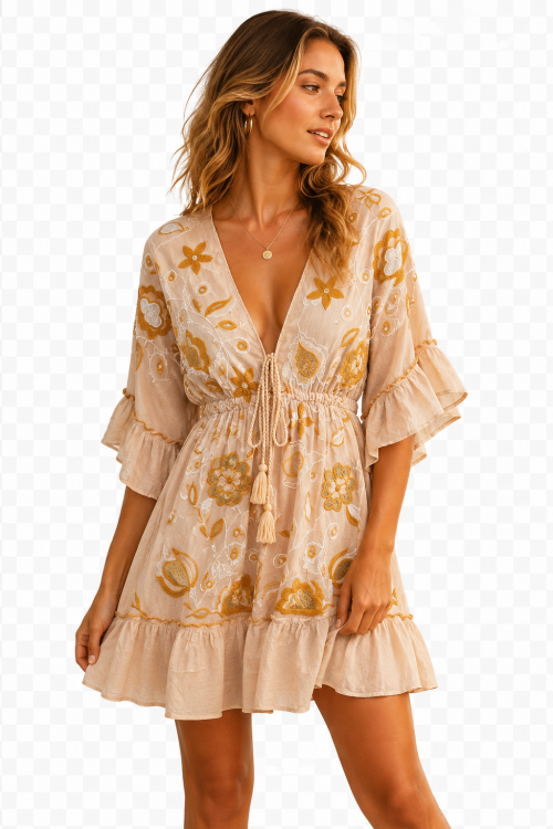 Ibiza tuniek camelkleur Ibiza tuniek camelkleur