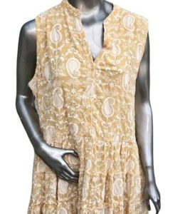 Camel Ibiza Tuniekjurk met Paisley Borduursel