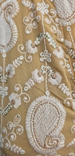 Camel Ibiza Tuniekjurk met Paisley Borduursel detail Camel Ibiza Tuniekjurk met Paisley Borduursel detail