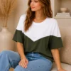 Two-Tone Top Groen Two-Tone Top Groen