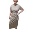 jurk met strik Taupe