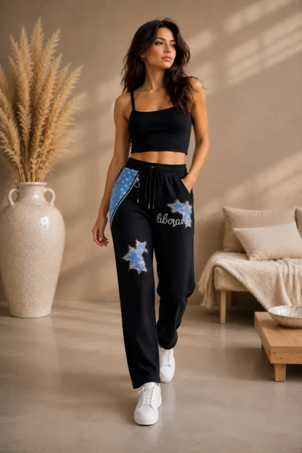 Trendy broek joggingstof Trendy broek joggingstof