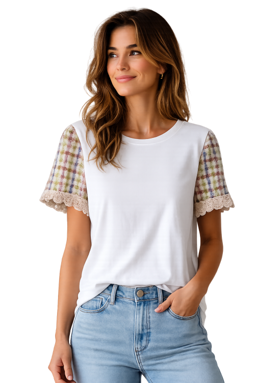 Trendy Top met Luxe Mouwen groen