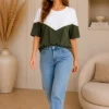 Two-Tone Top Groen Two-Tone Top Groen