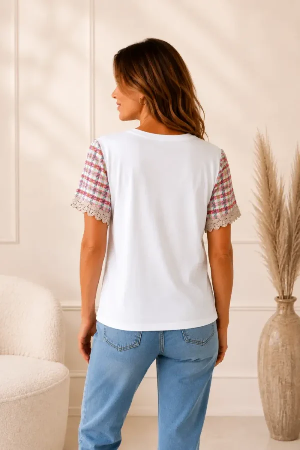 Trendy Top met Luxe Mouwen roze Trendy Top met Luxe Mouwen roze