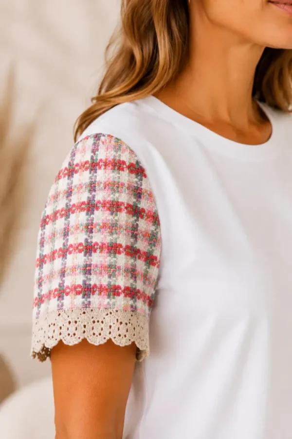 Trendy Top met Luxe Mouwen roze Trendy Top met Luxe Mouwen roze