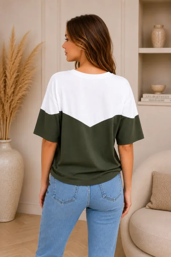 Two-Tone Top Groen Two-Tone Top Groen