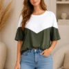 Two-Tone Top Groen Two-Tone Top Groen