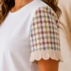 Trendy Top met Luxe Mouwen groen Trendy Top met Luxe Mouwen groen