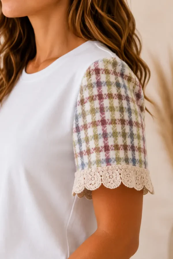 Trendy Top met Luxe Mouwen groen Trendy Top met Luxe Mouwen groen