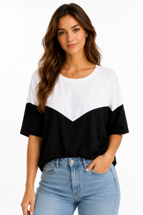 Two-Tone Top zwart