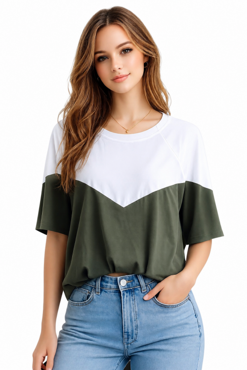 Two-Tone Top groen