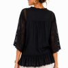 Bohemian Katoenen Top zwart Bohemian Katoenen Top zwart