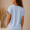 Top met Strassteentjes Licht Blauw Top met Strassteentjes Licht Blauw