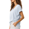 Top met Strassteentjes Licht Blauw