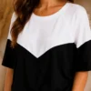 Two Tone Top Zwart Two Tone Top Zwart
