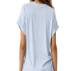 Top met Strassteentjes Licht Blauw
