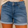 Dames denim short met stretch life Dames denim short met stretch life