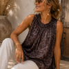 Elegante Donkerbruine Top Elegante Donkerbruine Top