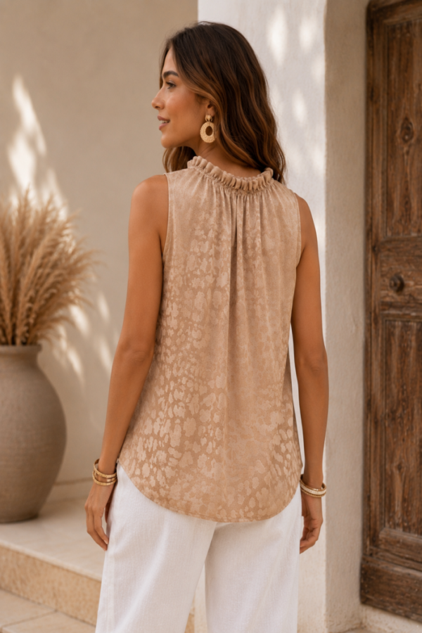 Elegante Top Licht Bruin Elegante Top Licht Bruin