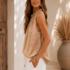Elegante Top Licht Bruin Elegante Top Licht Bruin