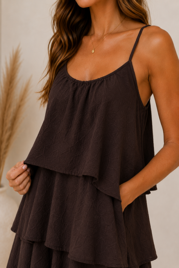 Ibiza Strokenjurk Bruin Ibiza Strokenjurk Bruin