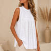 Elegante Witte Viscose Top met Geplooide Hals â One-Size Elegante Witte Viscose Top met Geplooide Hals â One-Size