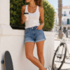 Dames denim short met stretch life Dames denim short met stretch life