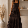 Donkerbruine Maxi Jurk One-Size Donkerbruine Maxi Jurk One-Size