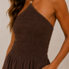 Trendy Halter Playsuit bruin Trendy Halter Playsuit bruin