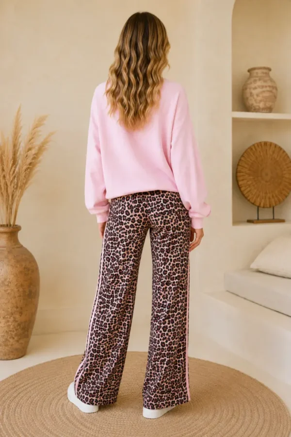 Roze Vrijetijdspak met Panterprint