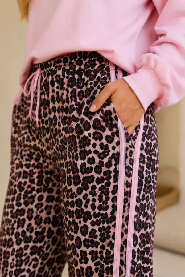 Roze Vrijetijdspak met Panterprint