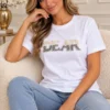 Wit Dames T-shirt DEAR zittend Wit Dames T-shirt DEAR zittend