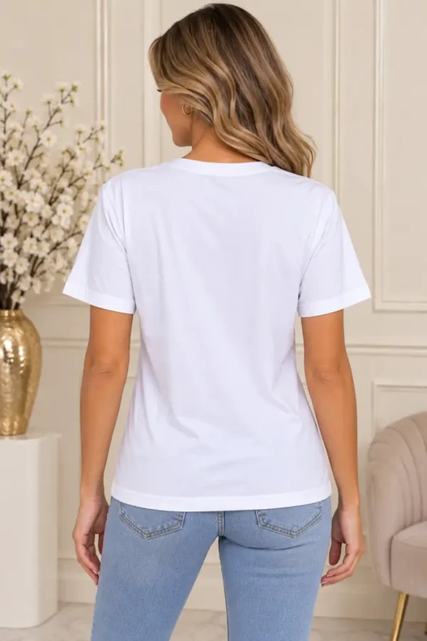 Wit Dames T-shirt DEAR achter Wit Dames T-shirt DEAR achter