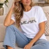Wit Dames T-shirt DEAR life Wit Dames T-shirt DEAR life