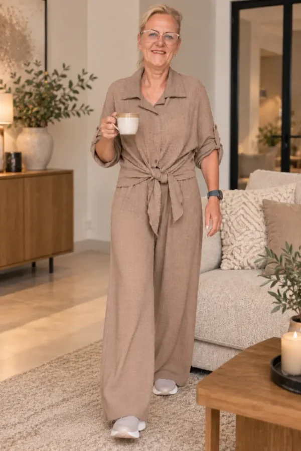 Taupe 2-Delig Damespak One-Size life Taupe 2-Delig Damespak One-Size life