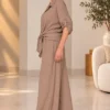 Taupe 2-Delig Damespak One-Size links Taupe 2-Delig Damespak One-Size links