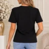 Zwart Dames T-shirt DEAR Zwart Dames T-shirt DEAR