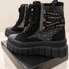 Chunky Zool standaard Zwarte Dames Boots met Studs & Chunky Zool standaard