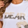 Wit Dames T-shirt DEAR detail Wit Dames T-shirt DEAR detail