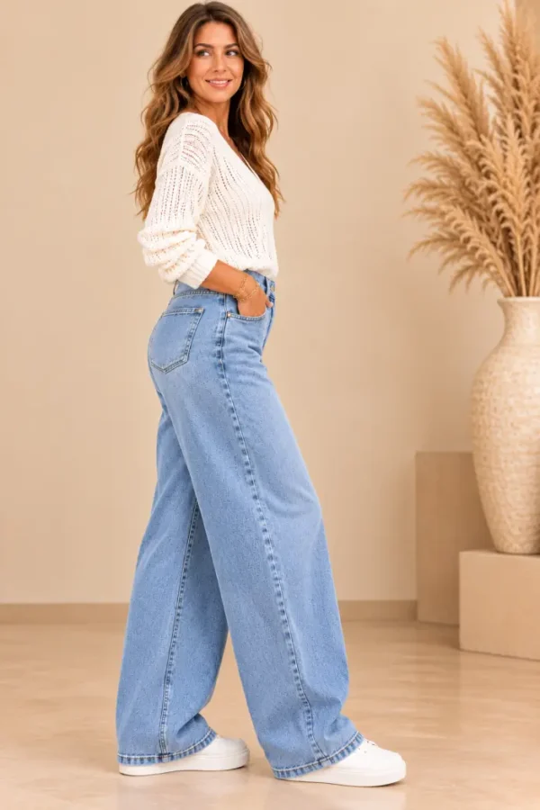 Lichtblauwe Balloon Jeans Hello Miss | Valentina Lichtblauwe Balloon Jeans Hello Miss | Valentina