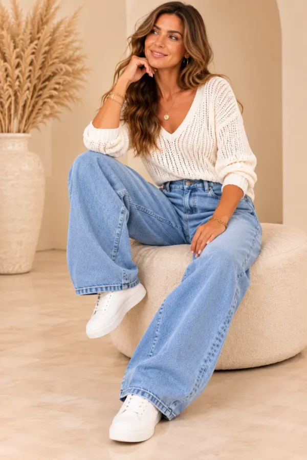 Lichtblauwe Balloon Jeans Hello Miss | Valentina Lichtblauwe Balloon Jeans Hello Miss | Valentina
