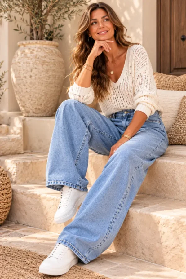 Lichtblauwe Balloon Jeans Hello Miss | Valentina Lichtblauwe Balloon Jeans Hello Miss | Valentina